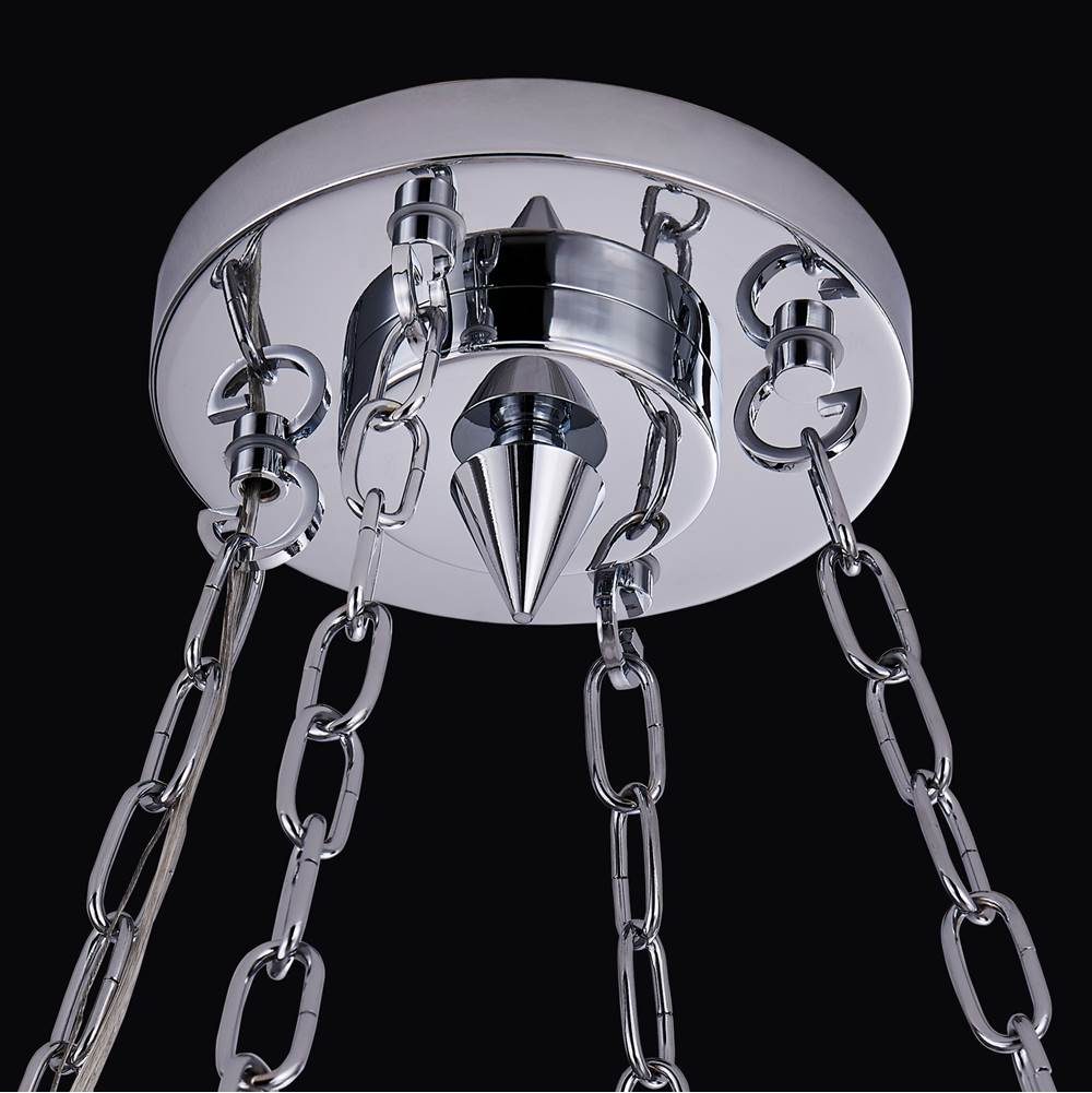 Allegri By Kalco Lighting 043456-010-FR001 Chrome Circolare 28-in 8 Light Socket Chrome/clear Chandelier Image 4