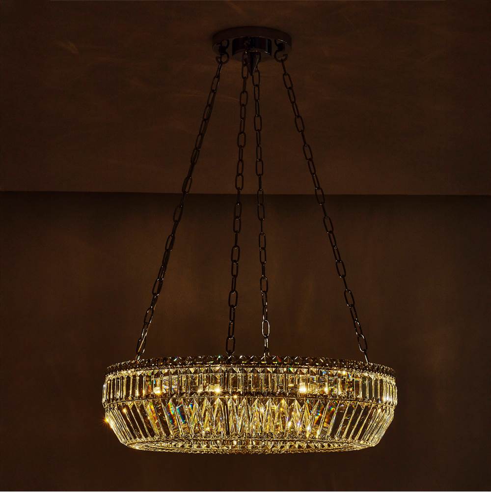 Allegri By Kalco Lighting 043456-010-FR001 Chrome Circolare 28-in 8 Light Socket Chrome/clear Chandelier Image 2