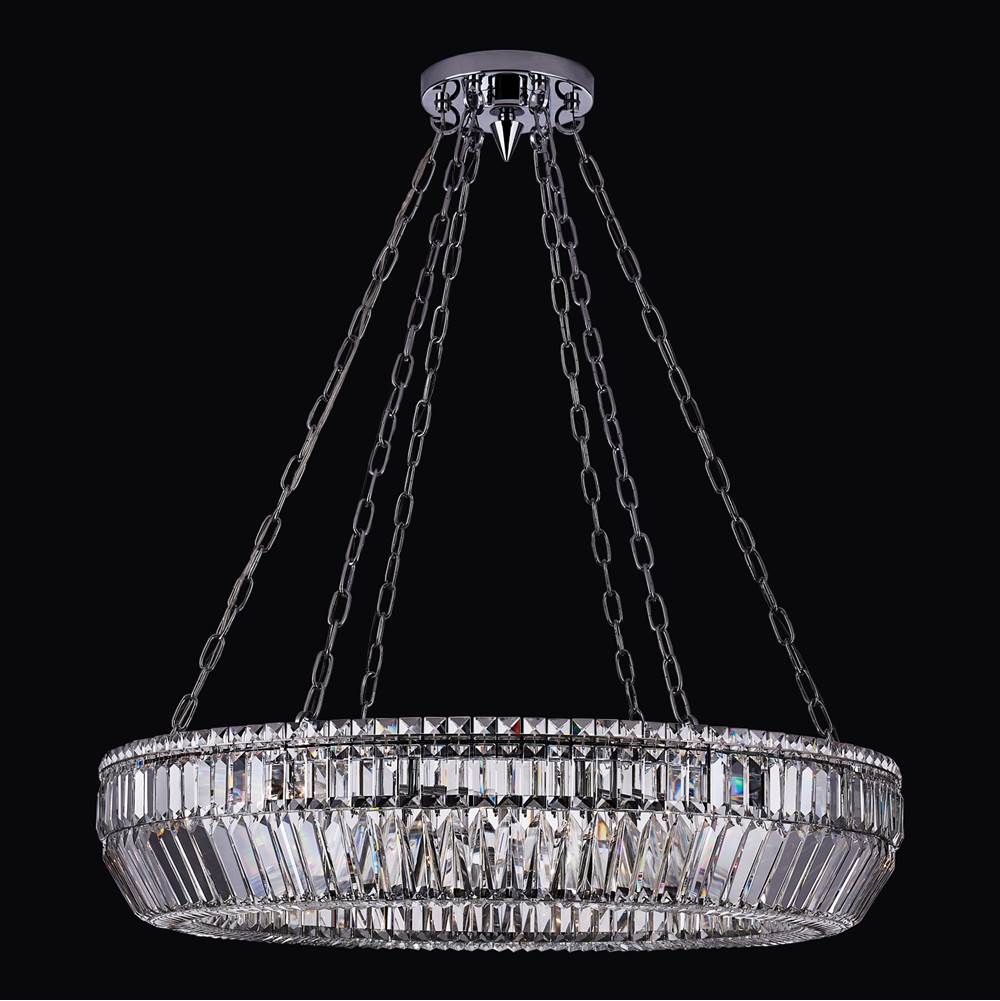 Allegri By Kalco Lighting 043457-010-FR001 Chrome Circolare 36-in 12 Light Socket Chrome/clear Chandelier Image 1