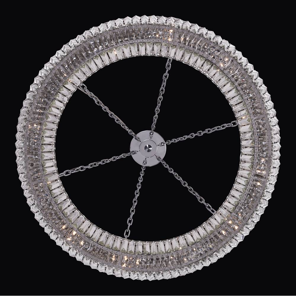Allegri By Kalco Lighting 043457-010-FR001 Chrome Circolare 36-in 12 Light Socket Chrome/clear Chandelier Image 3