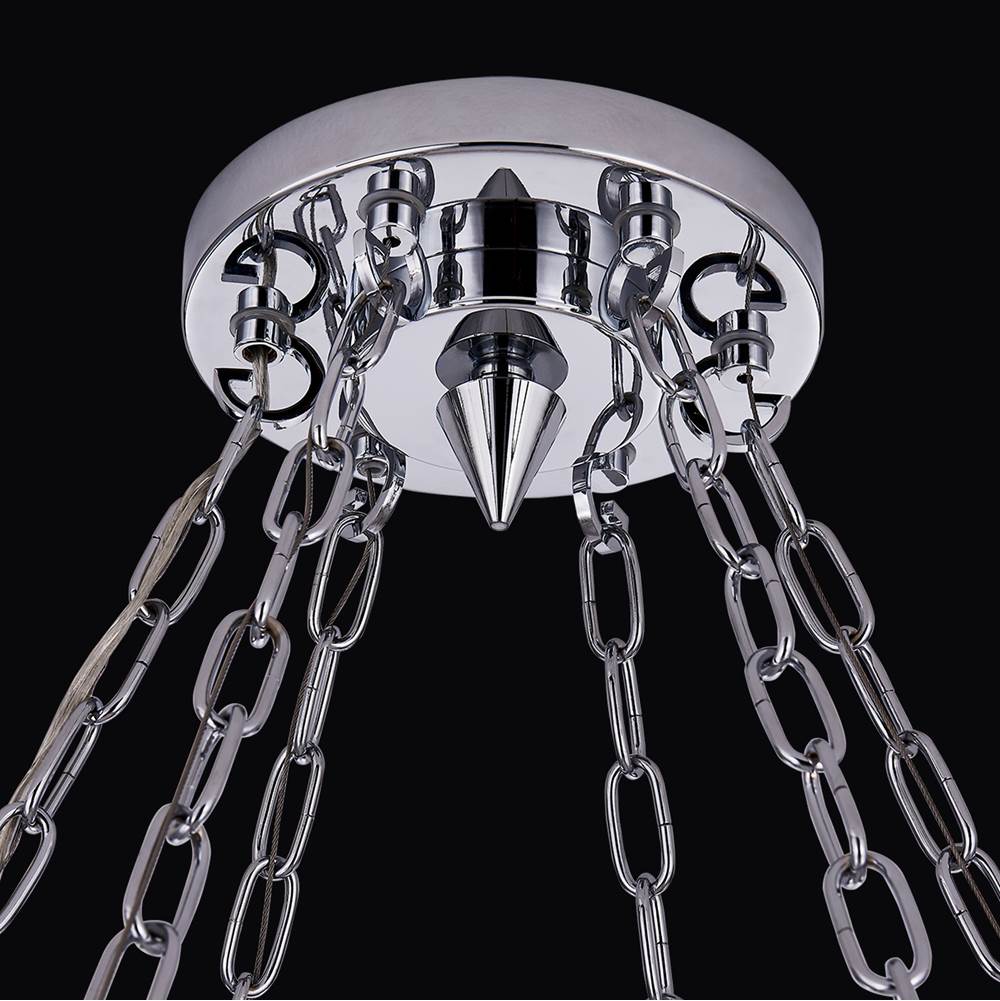 Allegri By Kalco Lighting 043457-010-FR001 Chrome Circolare 36-in 12 Light Socket Chrome/clear Chandelier Image 2