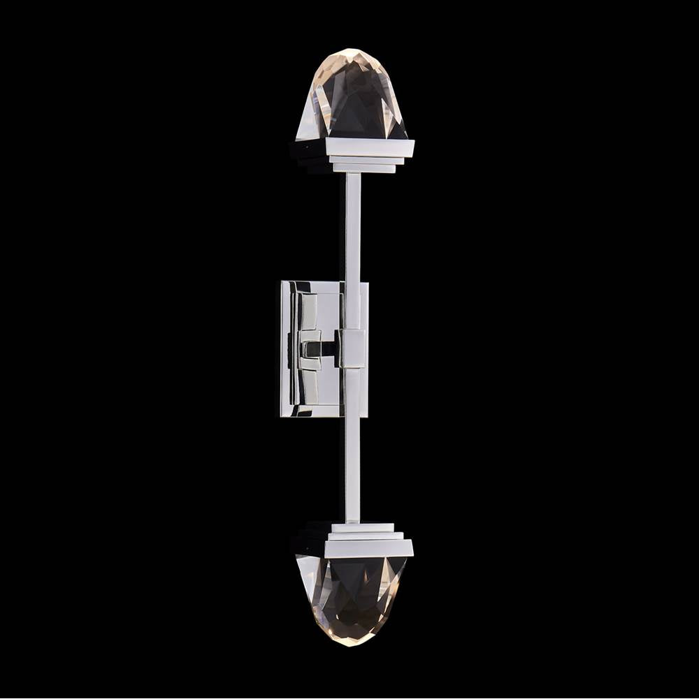 Allegri By Kalco Lighting 043521-014-FR001 Silver Taglio 28-in 2 Light Led Silver/clear Wall Sconce Image 1
