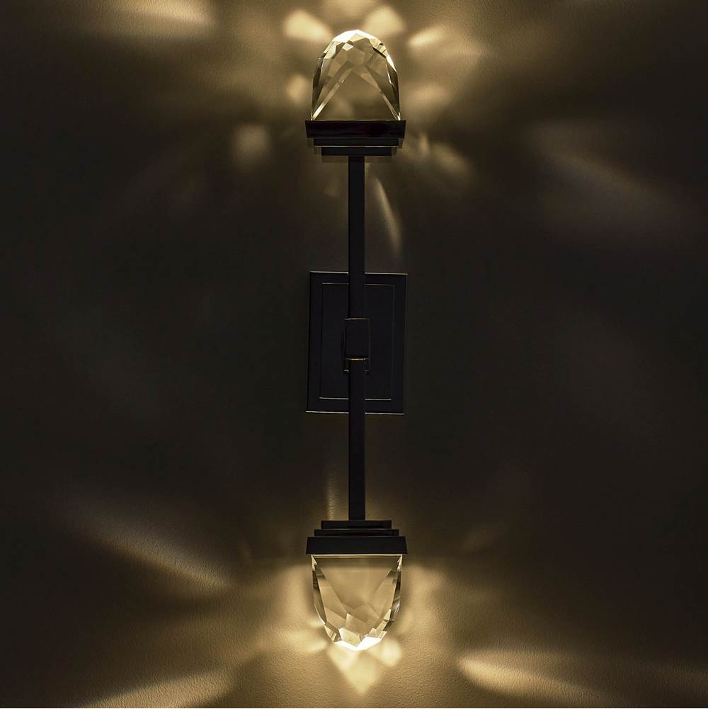 Allegri By Kalco Lighting 043521-014-FR001 Silver Taglio 28-in 2 Light Led Silver/clear Wall Sconce Image 2