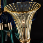 Allegri By Kalco Lighting 043671-044-GLMULTI Winter Brass Tinta 42-in 8 Light Socket Winter Brass/multi Chandelier Image 3