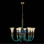Allegri By Kalco Lighting 043671-044-GLMULTI Winter Brass Tinta 42-in 8 Light Socket Winter Brass/multi Chandelier Image 1
