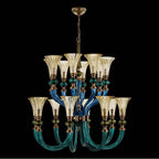 Allegri By Kalco Lighting 043672-044-GLMULTI Winter Brass Tinta 42-in 16 Light Socket Winter Brass/multi Chandelier Image 1