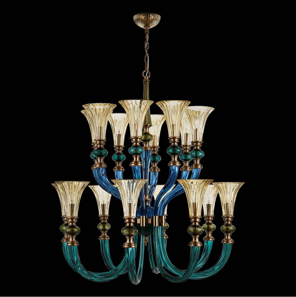 Allegri By Kalco Lighting 043672-044-GLMULTI Winter Brass Tinta 42-in 16 Light Socket Winter Brass/multi Chandelier Image 1