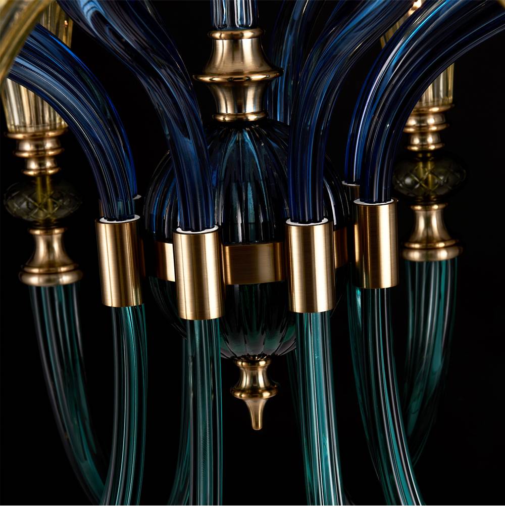 Allegri By Kalco Lighting 043672-044-GLMULTI Winter Brass Tinta 42-in 16 Light Socket Winter Brass/multi Chandelier Image 4