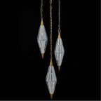 Allegri By Kalco Lighting Allungato 24-in 3 Light Led True Brass Multi-pendant
