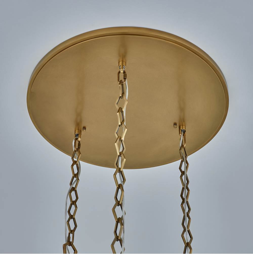 Allegri By Kalco Lighting 043756-062-FR001M True Brass Allungato 24-in 3 Light Led True Brass Multi-pendant Image 4
