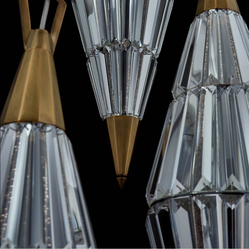 Allegri By Kalco Lighting 043757-062-FR001M True Brass Allungato 30-in 5 Light Led True Brass Multi-pendant Image 3