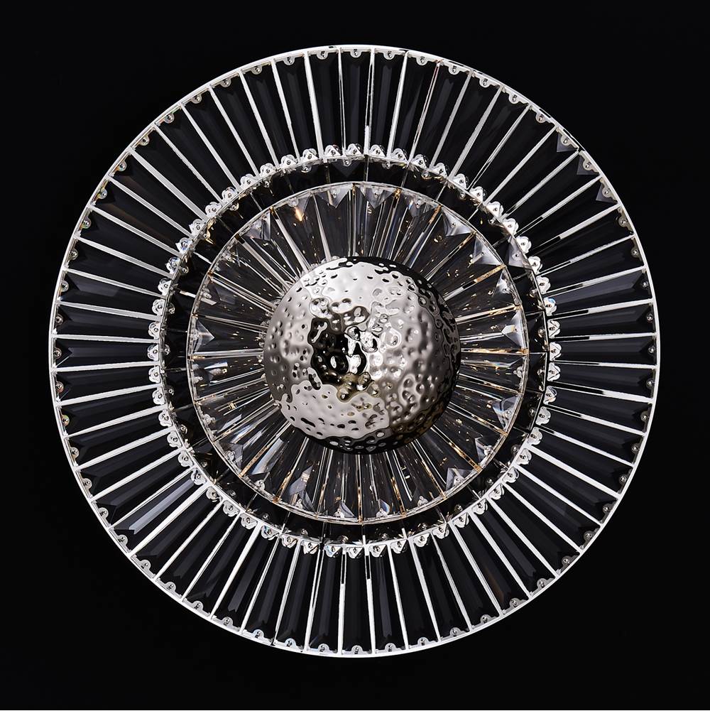 Allegri By Kalco Lighting Rosetta 17-in 1 Light Led Polished Nickel/clear Wall Sconce