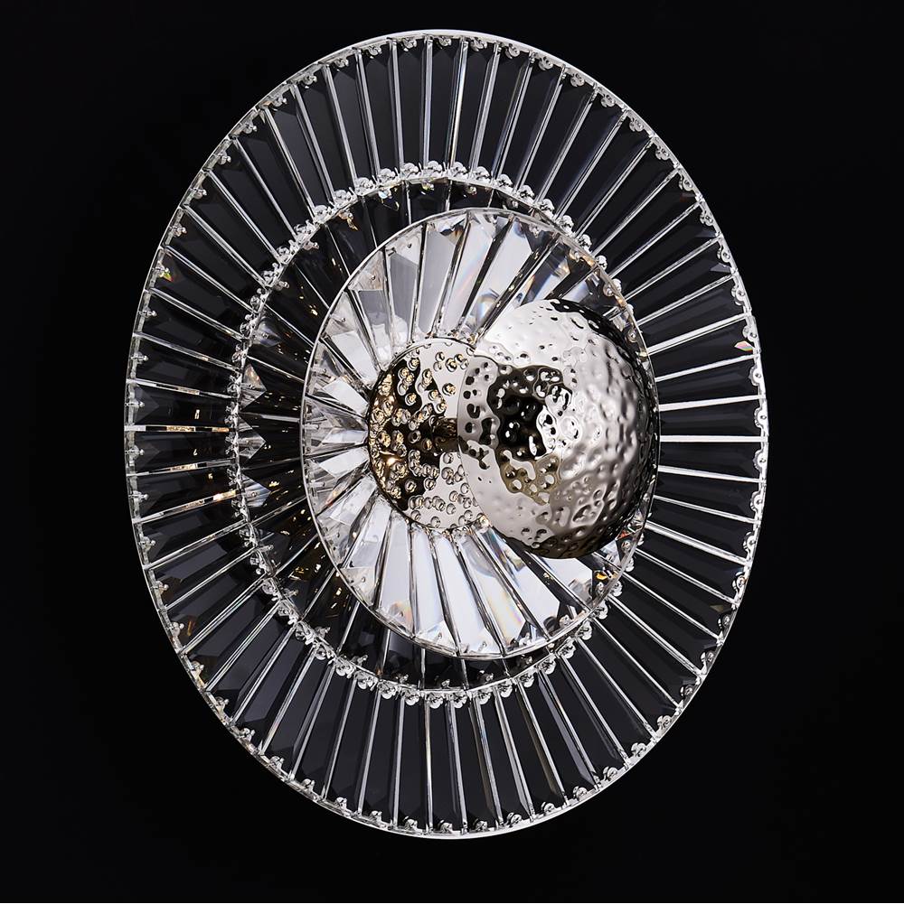 Allegri By Kalco Lighting 043821-046-FR001 Polished Nickel Rosetta 17-in 1 Light Led Polished Nickel/clear Wall Sconce Image 1