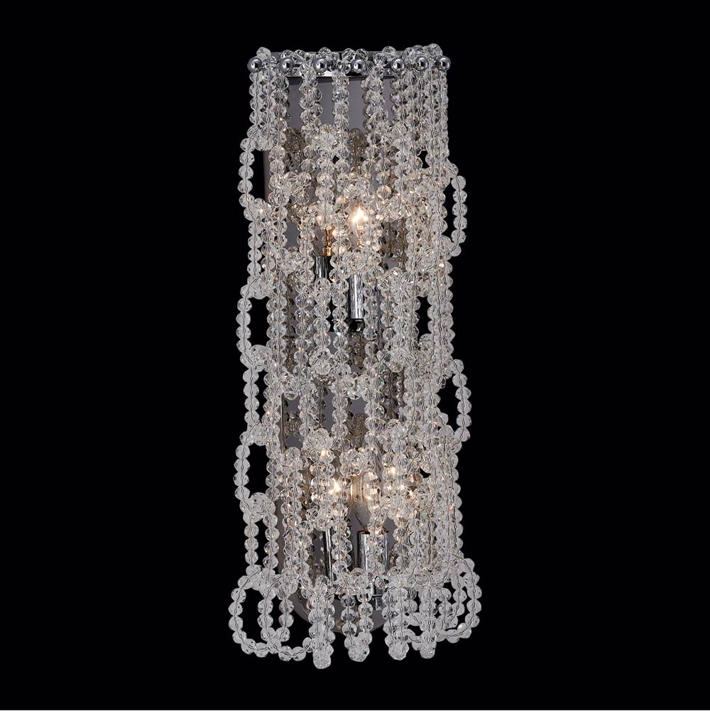 Allegri By Kalco Lighting 044821-010-FR001 Chrome Loops 20-in 2 Light Socket Chrome/clear Wall Sconce Image 1