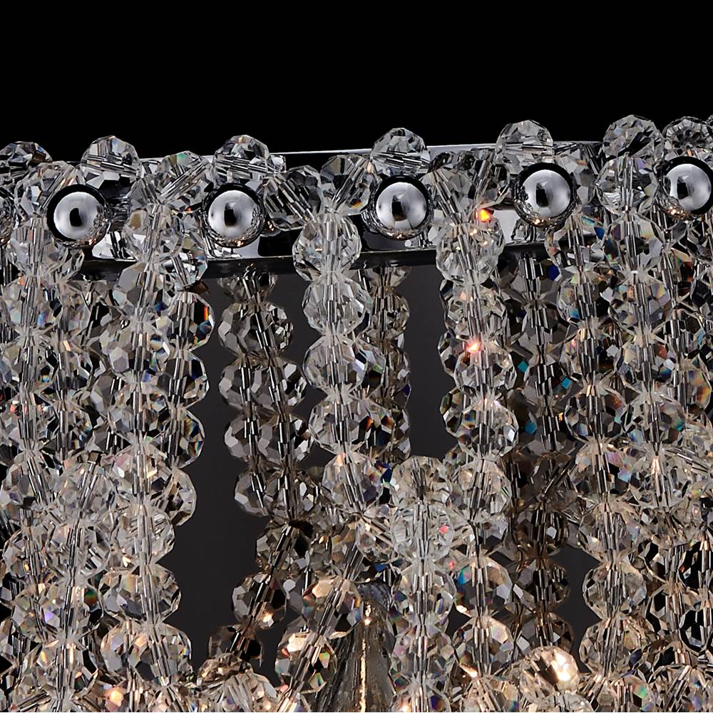 Allegri By Kalco Lighting Loops 20-in 2 Light Socket Chrome/clear Wall Sconce