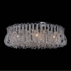 Allegri By Kalco Lighting 044842-010-FR001 Chrome Loops 24-in 9 Light Socket Chrome/clear Flush Mount Image 3