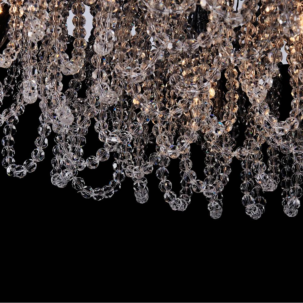 Allegri By Kalco Lighting Loops 24-in 9 Light Socket Chrome/clear Flush Mount