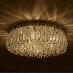 Allegri By Kalco Lighting 044842-010-FR001 Chrome Loops 24-in 9 Light Socket Chrome/clear Flush Mount Image 2