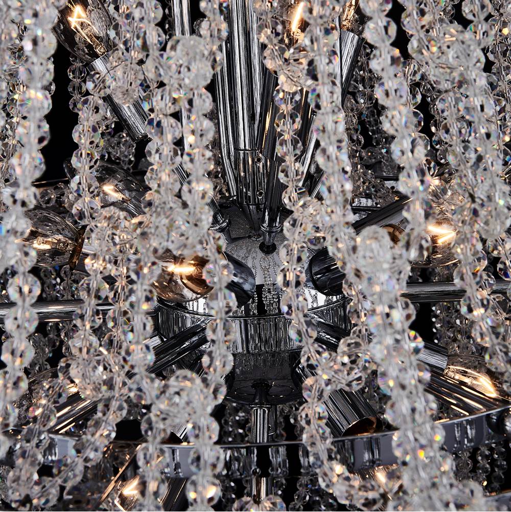 Allegri By Kalco Lighting 044856-010-FR001 Chrome Loops 34-in 21 Light Socket Chrome/clear Chandelier Image 5