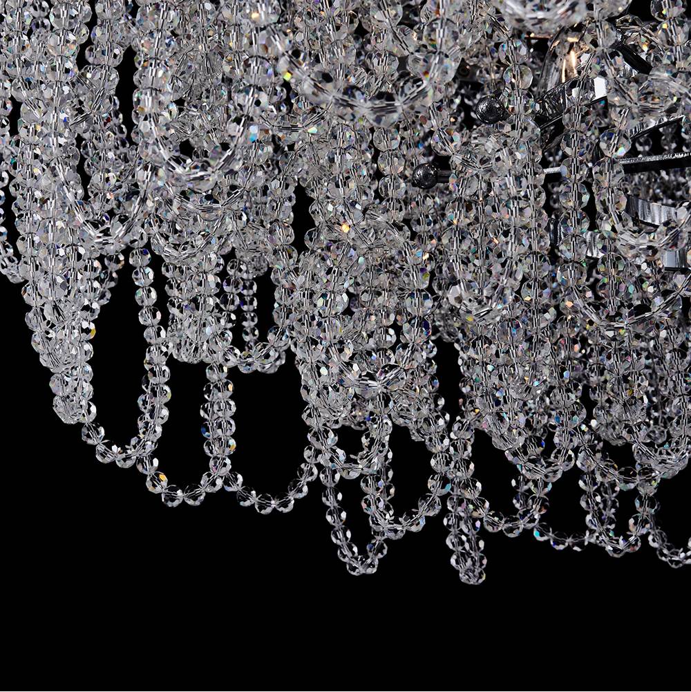 Allegri By Kalco Lighting Loops 34-in 21 Light Socket Chrome/clear Chandelier