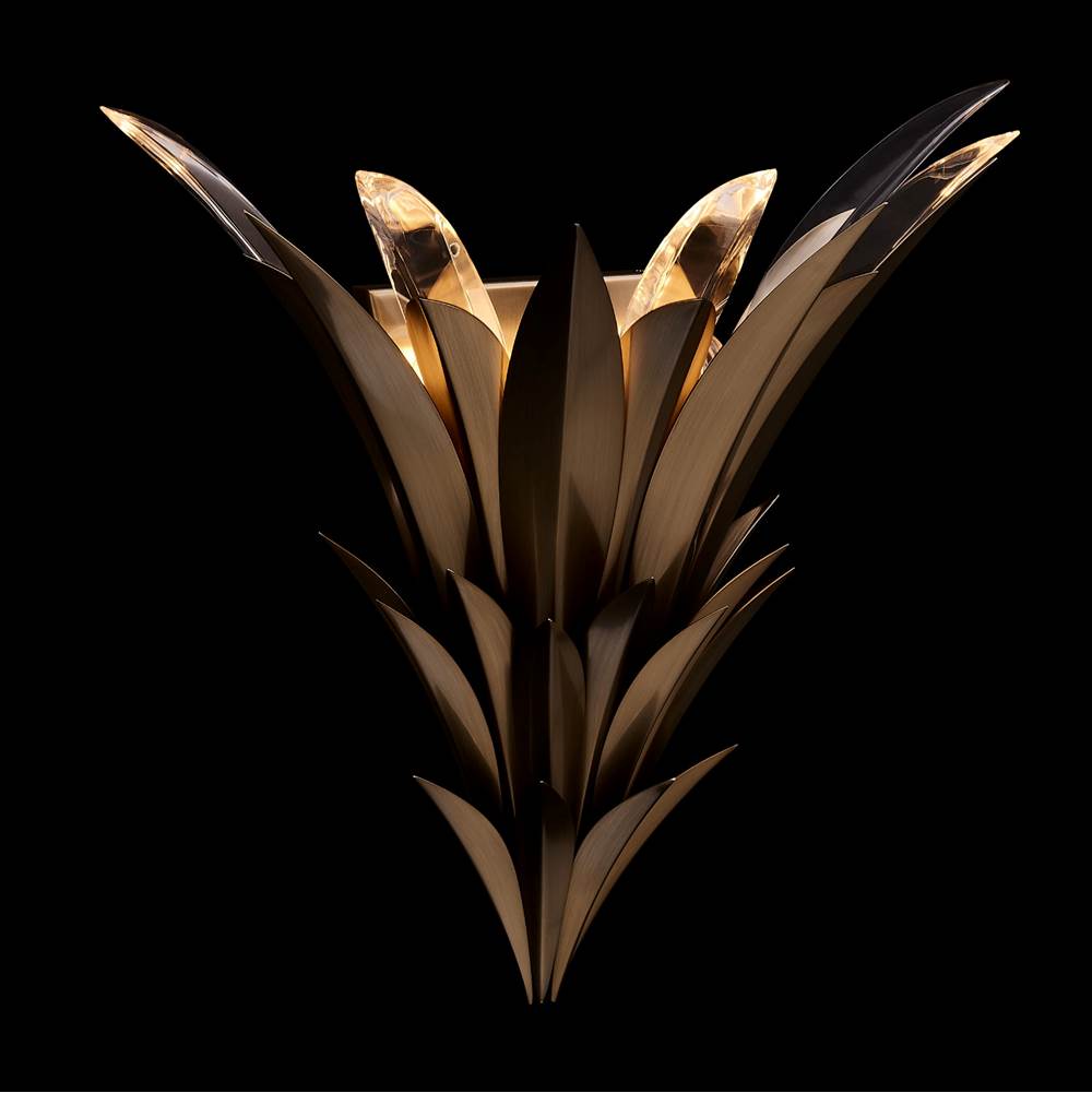 Allegri By Kalco Lighting 045221-044-FR001 Winter Brass Roche 16-in 3 Light Socket Winter Brass/clear Wall Sconce Image 1