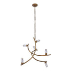 Allegri By Kalco Lighting 045655-062-FR001 True Brass Bilancia 36-in 6 Light Led True Brass/firenze Clear Chandelier Image 1