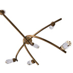Allegri By Kalco Lighting Bilancia 36-in 6 Light Led True Brass/firenze Clear Chandelier