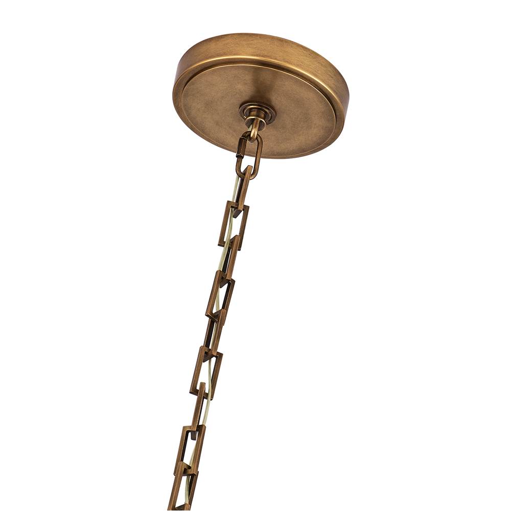 Allegri By Kalco Lighting 045655-062-FR001 True Brass Bilancia 36-in 6 Light Led True Brass/firenze Clear Chandelier Image 7