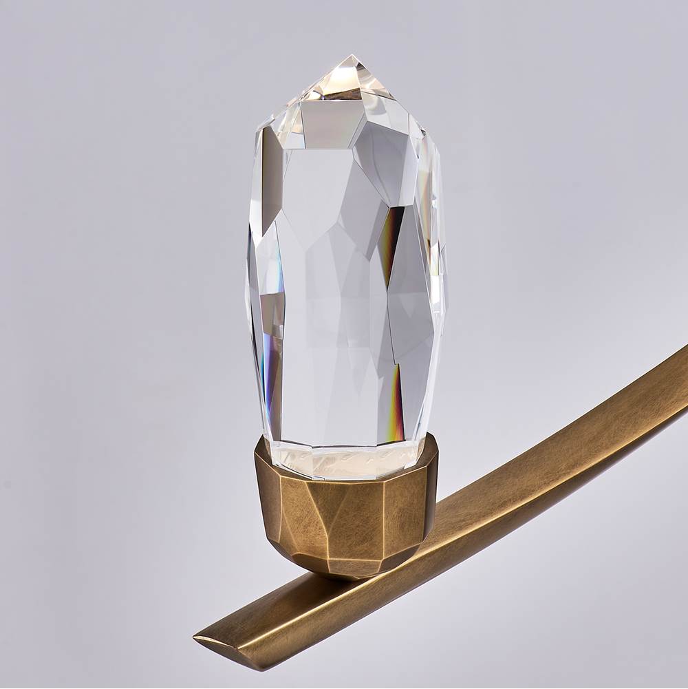 Allegri By Kalco Lighting 045655-062-FR001 True Brass Bilancia 36-in 6 Light Led True Brass/firenze Clear Chandelier Image 3