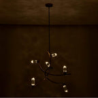 Allegri By Kalco Lighting 045655-062-FR001 True Brass Bilancia 36-in 6 Light Led True Brass/firenze Clear Chandelier Image 2