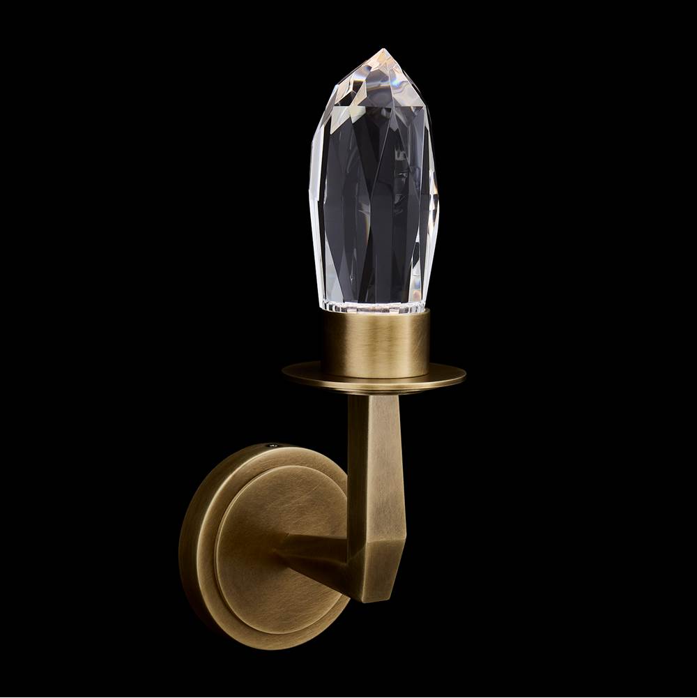 Allegri By Kalco Lighting Misto 14-in 1 Light Led Satin Brass/clear Wall Sconce