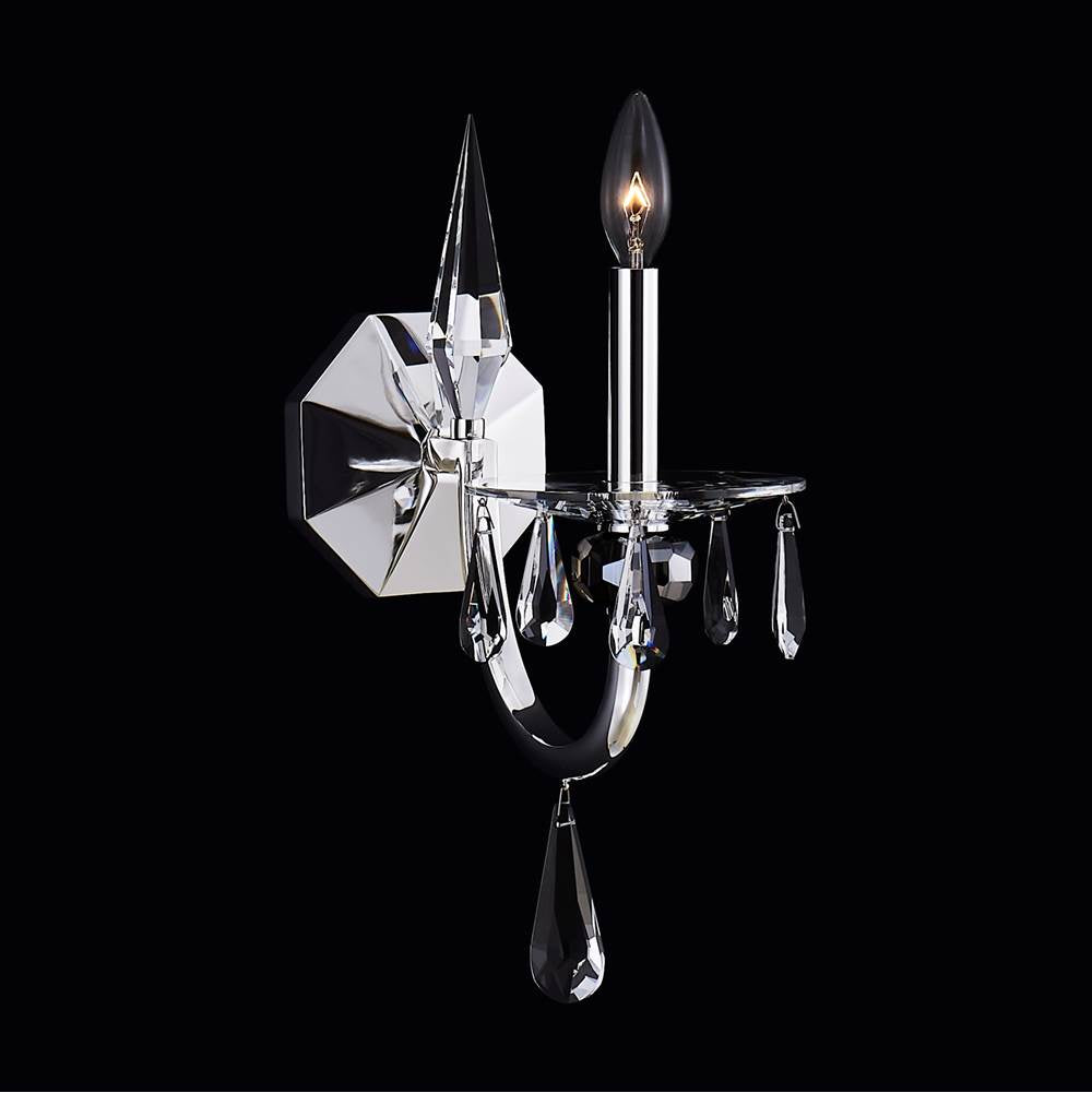 Allegri By Kalco Lighting Passo 16-in 1 Light Socket Silver/clear Wall Sconce