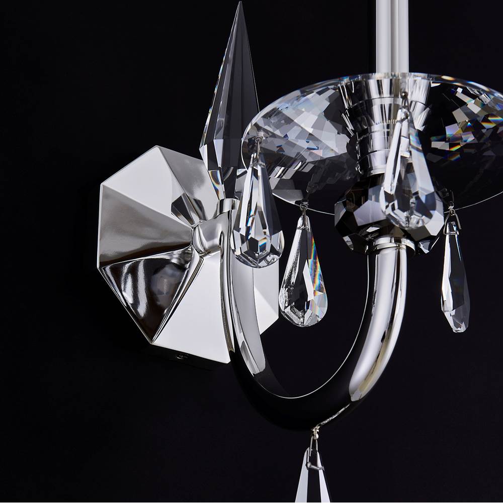 Allegri By Kalco Lighting 046121-014-FR001 Silver Passo 16-in 1 Light Socket Silver/clear Wall Sconce Image 3