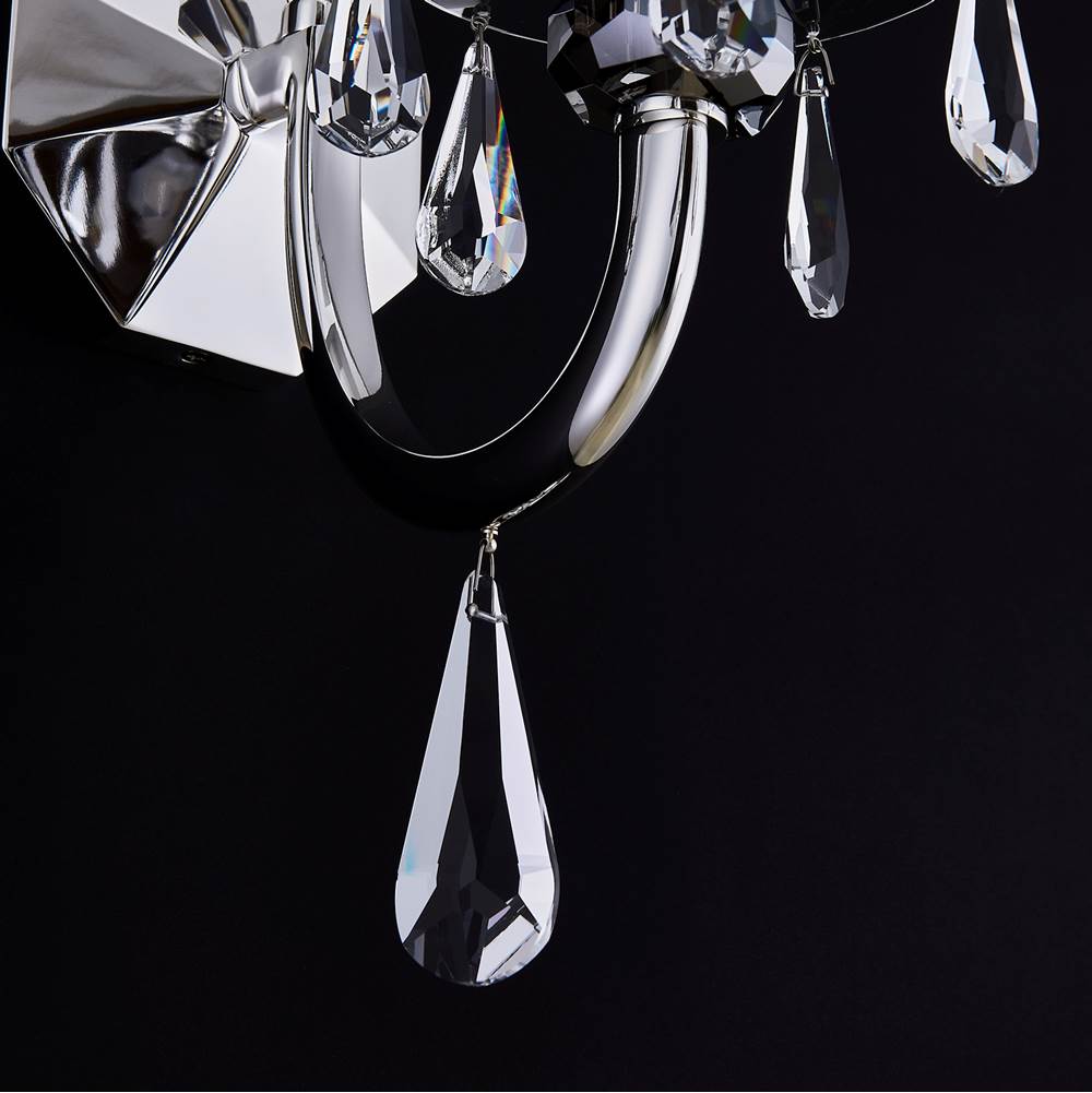 Allegri By Kalco Lighting 046121-014-FR001 Silver Passo 16-in 1 Light Socket Silver/clear Wall Sconce Image 2