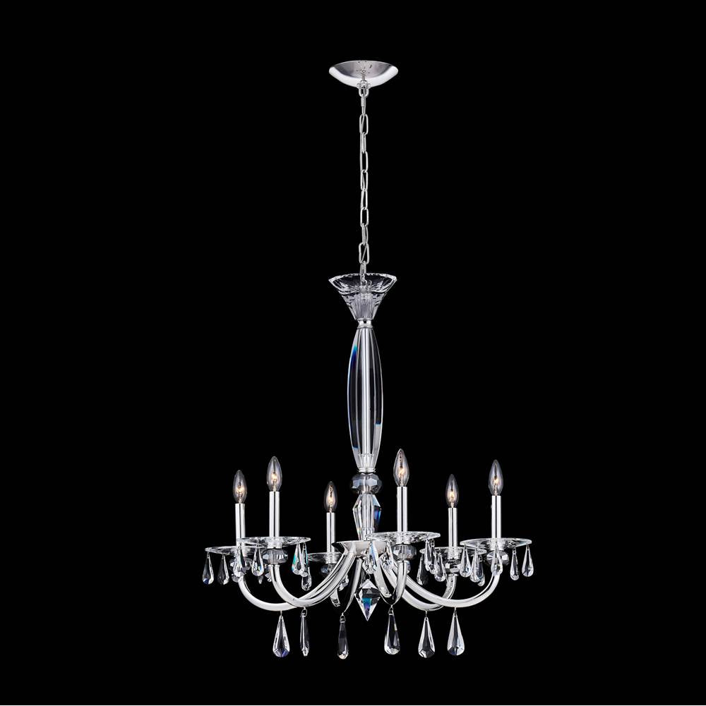 Allegri By Kalco Lighting 046176-014-FR001 Silver Passo 28-in 6 Light Socket Silver/clear Chandelier Image 1