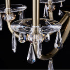 Allegri By Kalco Lighting 046176-039-FR001 Brushed Brass Passo 28-in 6 Light Socket Brushed Brass/clear Chandelier Image 4