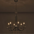 Allegri By Kalco Lighting 046176-039-FR001 Brushed Brass Passo 28-in 6 Light Socket Brushed Brass/clear Chandelier Image 2