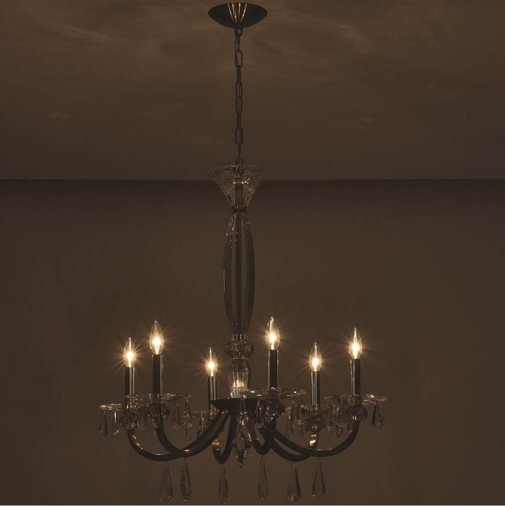 Allegri By Kalco Lighting 046176-039-FR001 Brushed Brass Passo 28-in 6 Light Socket Brushed Brass/clear Chandelier Image 2