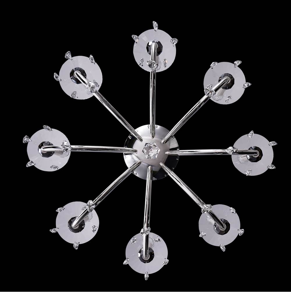 Allegri By Kalco Lighting Passo 34-in 8 Light Socket Silver/clear Chandelier