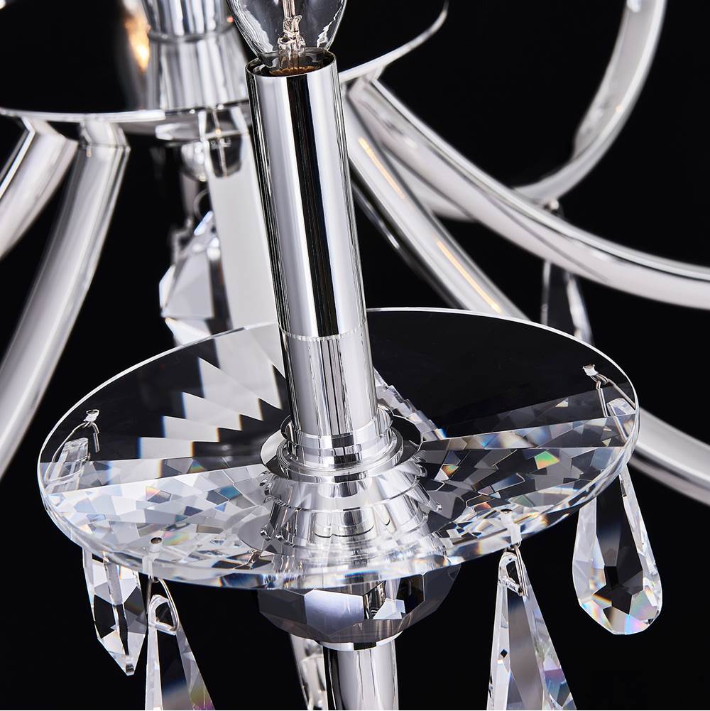 Allegri By Kalco Lighting 046177-014-FR001 Silver Passo 34-in 8 Light Socket Silver/clear Chandelier Image 4