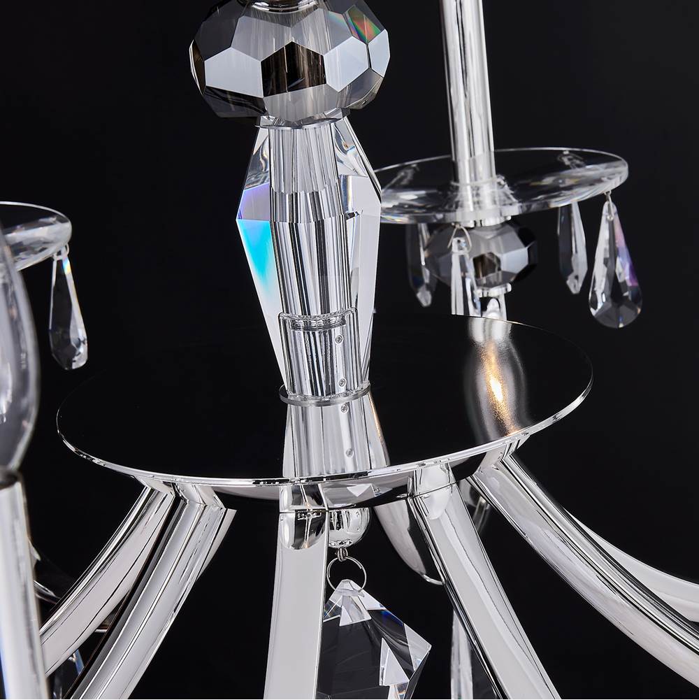 Allegri By Kalco Lighting 046177-014-FR001 Silver Passo 34-in 8 Light Socket Silver/clear Chandelier Image 3