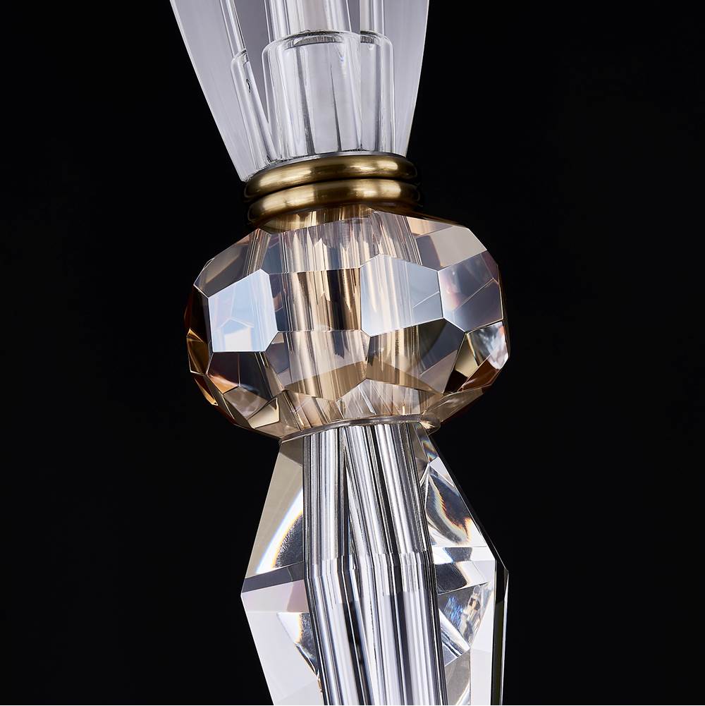Allegri By Kalco Lighting 046177-039-FR001 Brushed Brass Passo 34-in 8 Light Socket Brushed Brass/clear Chandelier Image 3