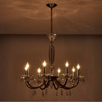 Allegri By Kalco Lighting 046177-039-FR001 Brushed Brass Passo 34-in 8 Light Socket Brushed Brass/clear Chandelier Image 2