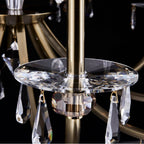 Allegri By Kalco Lighting 046178-039-FR001 Brushed Brass Passo 45-in 15 Light Socket Brushed Brass/clear Chandelier Image 3