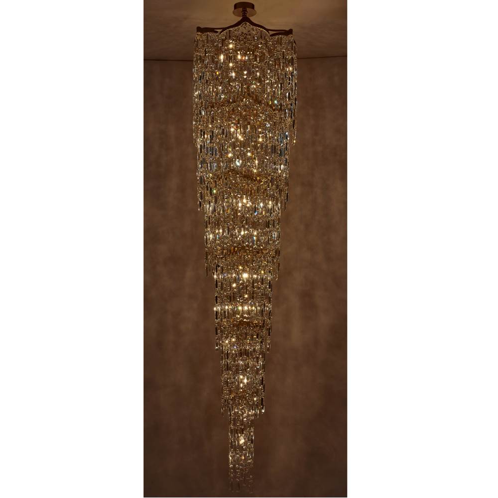Allegri By Kalco Lighting Cadere 26-in 42 Light Socket Two Tone 18k Gold/clear Chandelier