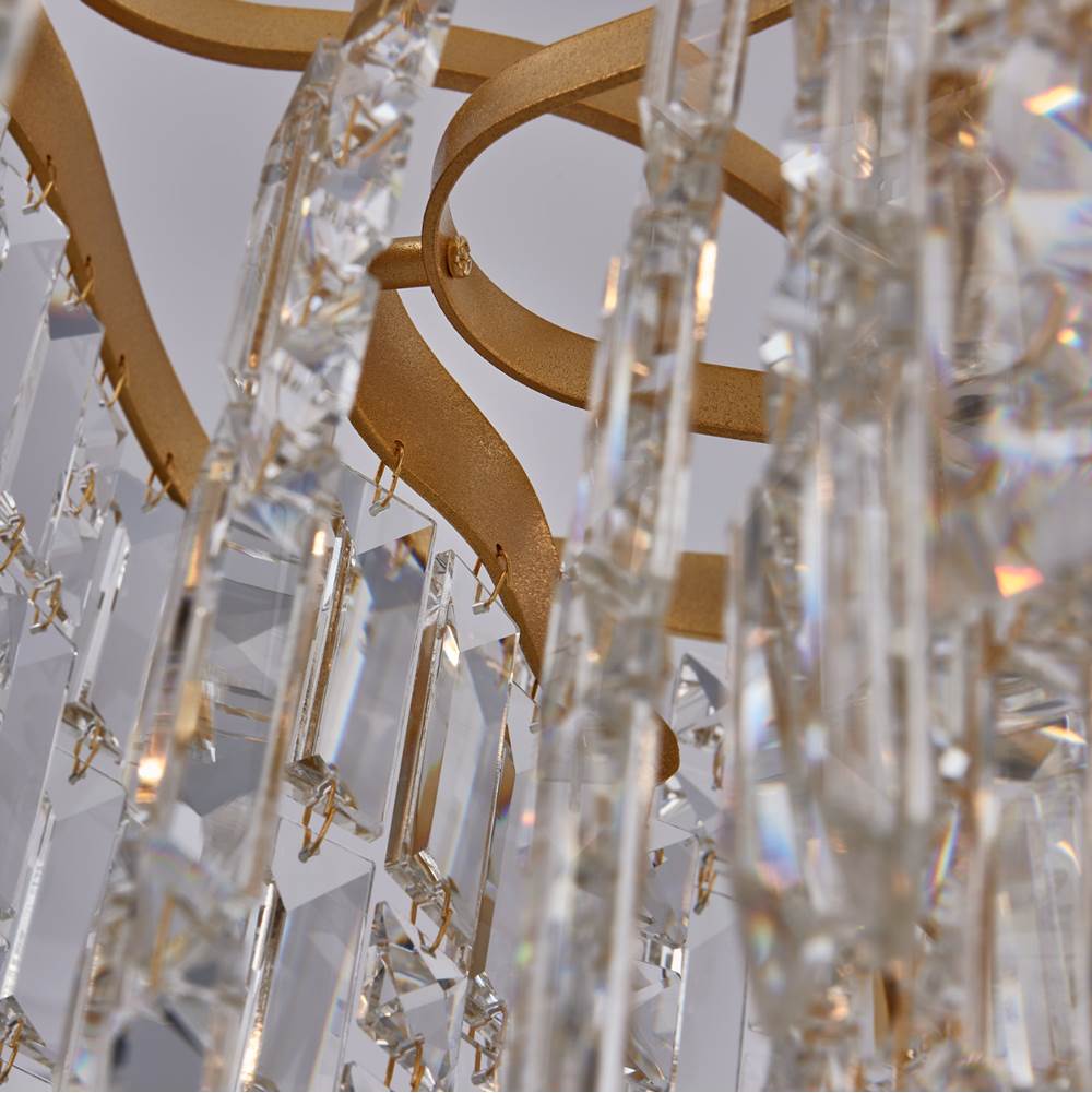 Allegri By Kalco Lighting 046255-073-FR001 Two Tone 18K Gold Cadere 26-in 15 Light Socket Two Tone 18k Gold/clear Chandelier Image 2