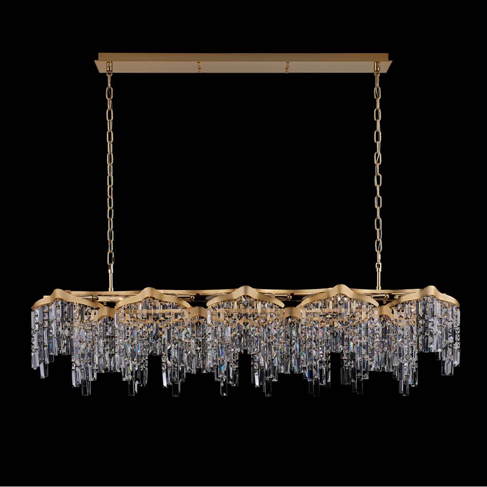 Allegri By Kalco Lighting 046261-073-FR001 Two Tone 18K Gold Cadere 63-in 24 Light Socket Two Tone 18k Gold/clear Linear Pendant Image 1