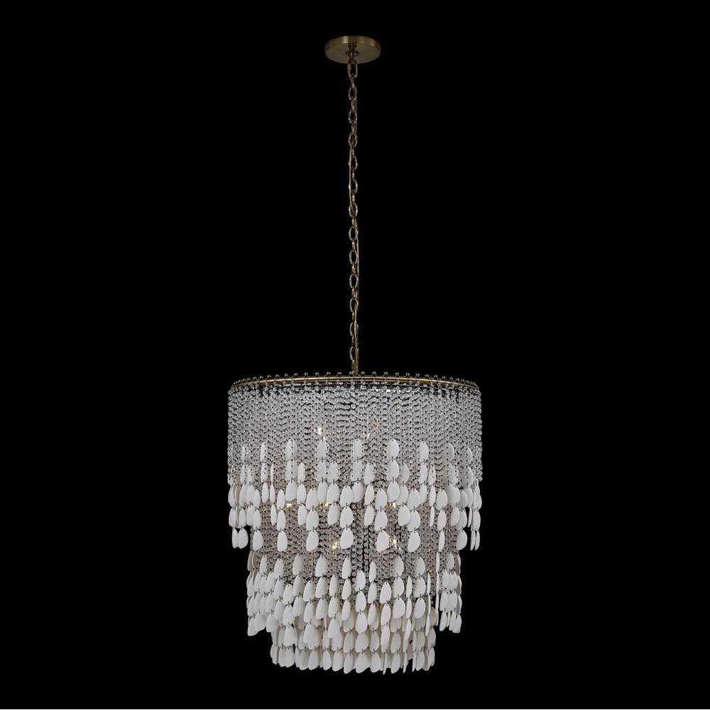 Allegri By Kalco Lighting Farfalle 28-in 18 Light Socket Brushed Champagne Gold/clear Chandelier