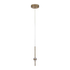 Allegri By Kalco Lighting 047611-044-FR001 Winter Brass Goccia 6.25-in 2 Light Led Winter Brass/firenze Clear Pendant Image 1