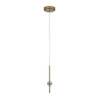 Allegri By Kalco Lighting Goccia 6.25-in 2 Light Led Winter Brass/firenze Clear Pendant